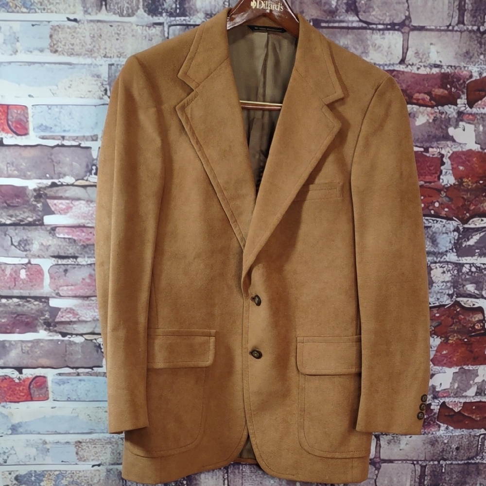 Winston Camel Tan Faux Suede Sport Coat/Classic Blazer/Jacket